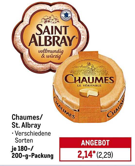 Chaumes/St. Albray - Verschiedene Sorten je 200-g-Packung