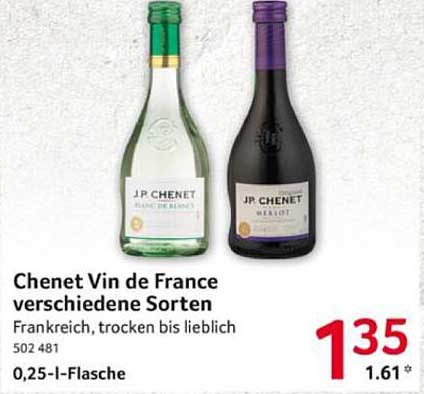 Chenet Vin de France verschiedene Sorten