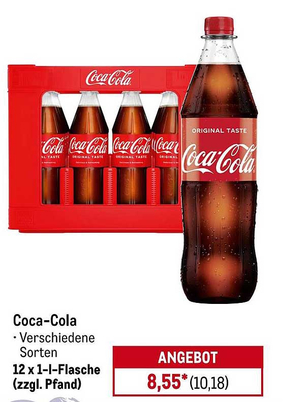 Coca-Cola 12 x 1-L-Flasche (zzgl. Pfand)