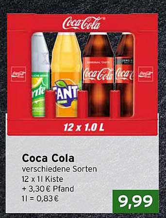 Coca Cola 12 x 1 L Kiste - Verschiedene Sorten