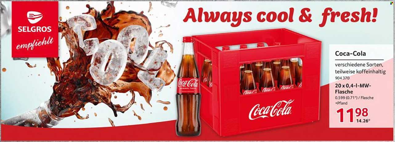 Coca-Cola 20 x 0,4 l Flasche - perfekt für jeden Anlass
