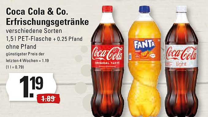 Coca Cola & Co. Erfrischungsgetränke verschiedene Sorten 1,5 l PET-Flasche