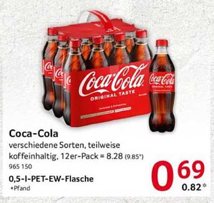 Coca-Cola, verschiedene Sorten, 12er-Pack, 0,5 l Flaschen