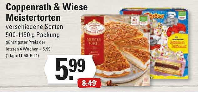 Coppenrath & Wiese Meistertorten verschiedene Sorten 500-1150 g Packung