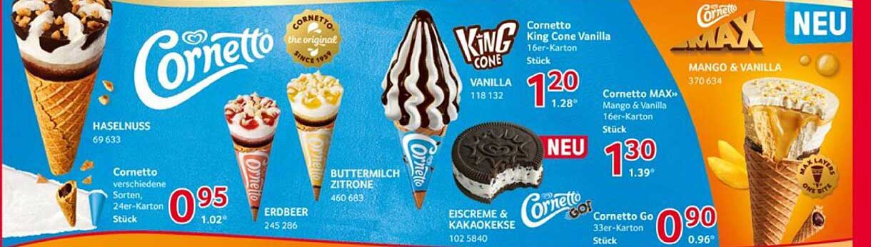 Cornetto verschiedene Sorten, 24er-Karton