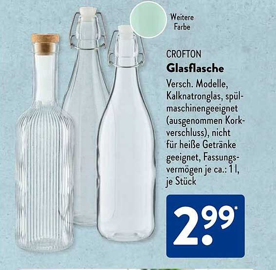 CROFTON Glasflasche