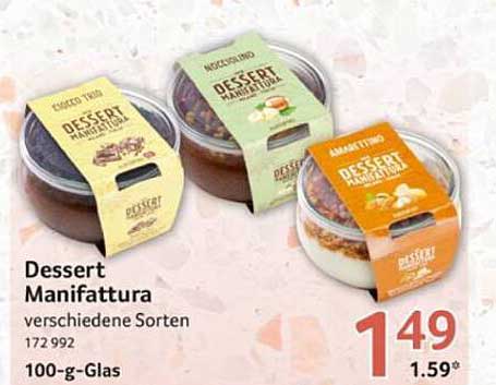 Dessert Manifattura verschiedene Sorten 172 992 100-g-Glas