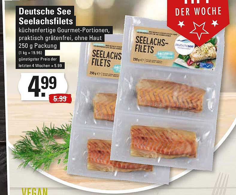 Deutsche See Seelachsfilets - Küchenfertige Gourmet-Portionen