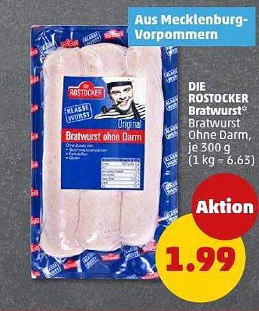 DIE ROSTOCKER Bratwurst ohne Darm 300 g