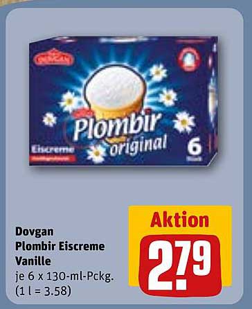 Dovgan Plombir Eiscreme Vanille 6 x 130-ml