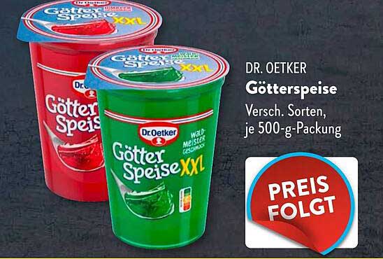 Dr. Oetker Götterspeise XXL, Versch. Sorten, je 500-g-Packung