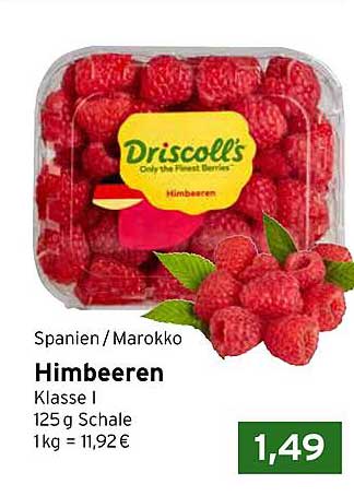 Driscoll's Himbeeren 125 g Schale