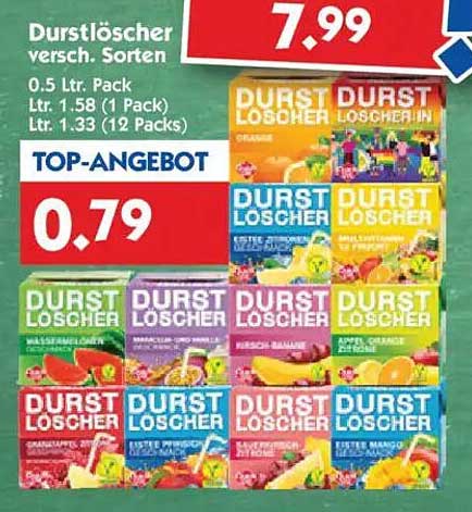 Durstlöscher verschiedenste Sorten