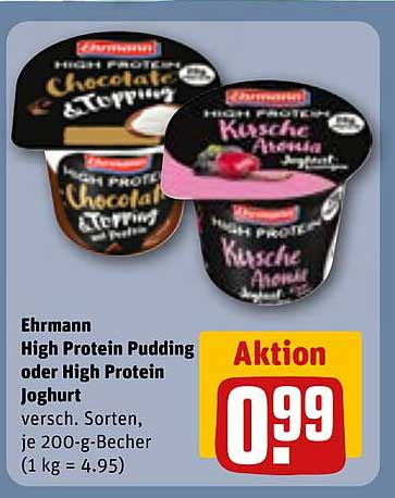 Ehrmann High Protein Pudding oder High Protein Joghurt