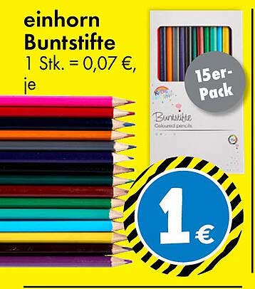 einhorn Buntstifte 15er-Pack
