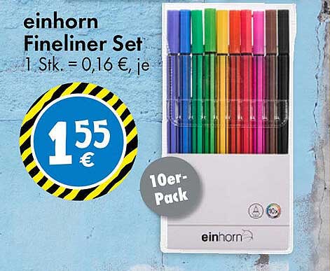 einhorn Fineliner Set 10er-Pack