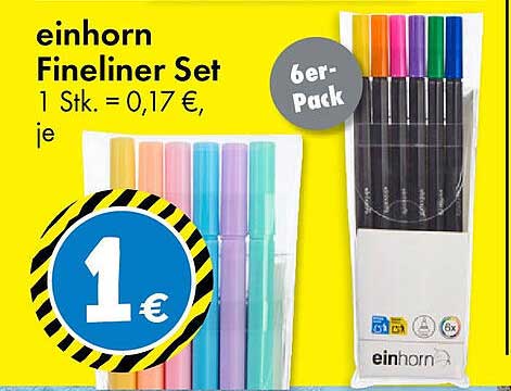 einhorn Fineliner Set 6er-Pack