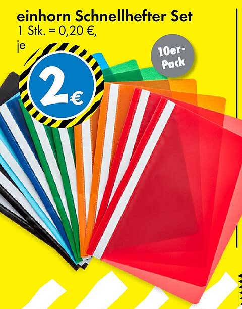 einhorn Schnellhefter Set