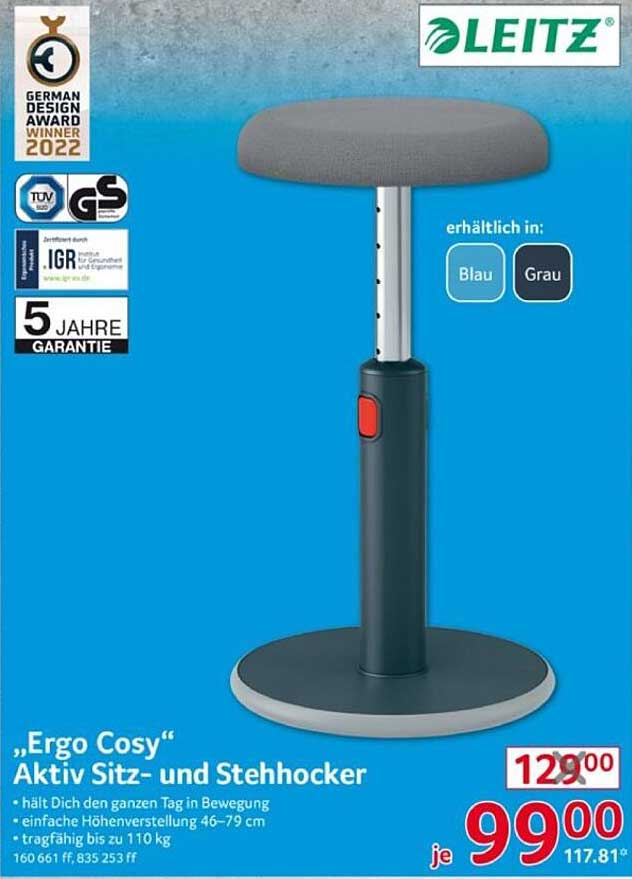 "Ergo Cosy" Aktiv Sitz- und Stehhocker