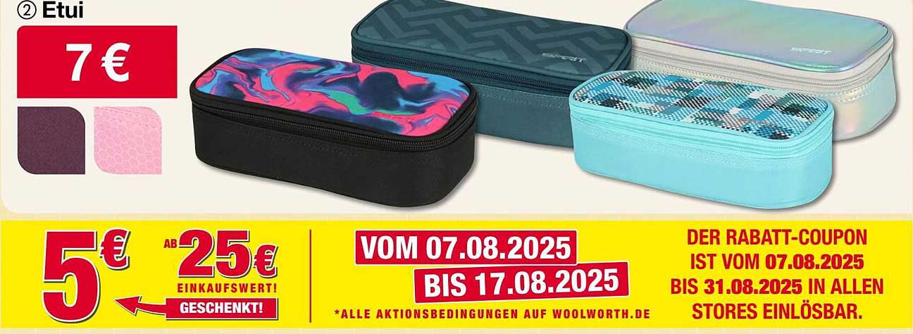Etui in verschiedenen Farben für nur 5,49 €