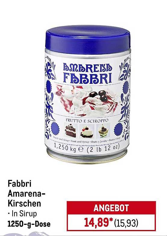 Fabbri Amarena-Kirschen · In Sirup 1250-g-Dose