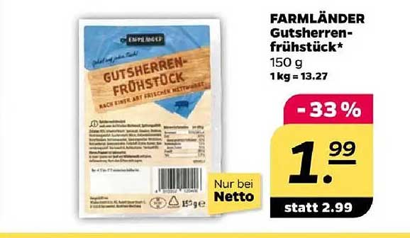 FARMLÄNDER Guts Herrenfrühstück 150 g