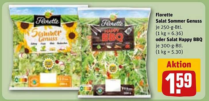 Florette Salat Sommer Genuss oder Salat Happy BBQ - Angebot vom REWE