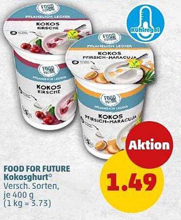 FOOD FOR FUTURE Kokosjoghurt in verschiedenen Sorten, je 400 g