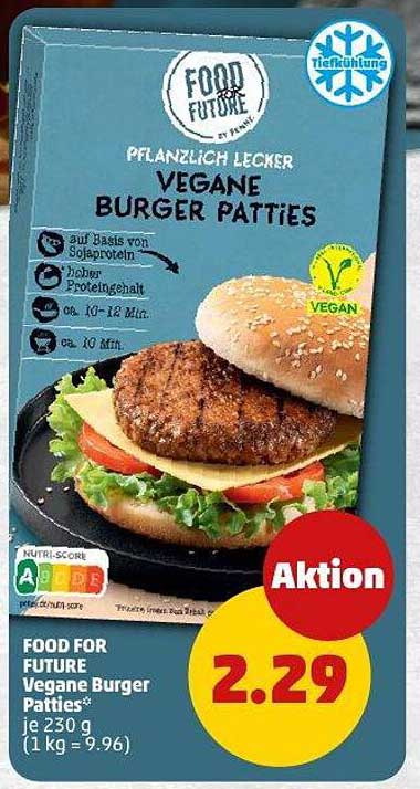 FOOD FOR FUTURE Vegane Burger Patties – 230 g