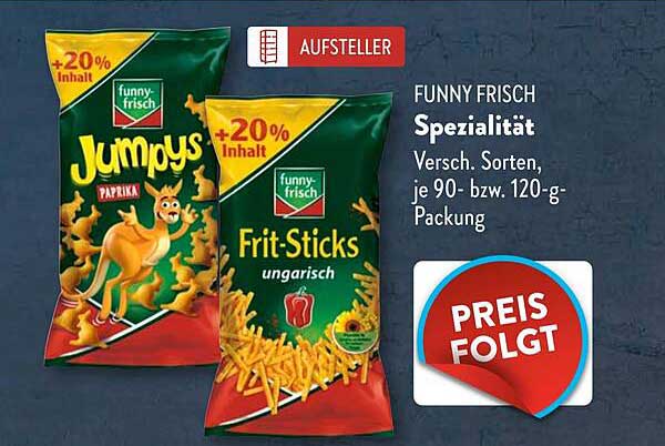 FUNNY FRISCH Spezialität - Jumpy's und Frit-Sticks