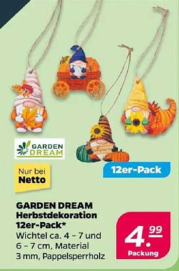 GARDEN DREAM Herbstdekoration 12er-Pack