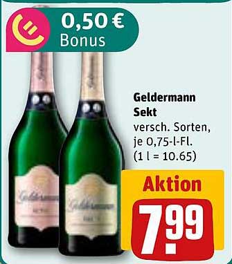 Geldermann Sekt - verschiedene Sorten, je 0,75-l-Fl.