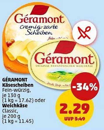 GÉRAMONT Käse Scheiben - Cremig-zarte Köstlichkeit