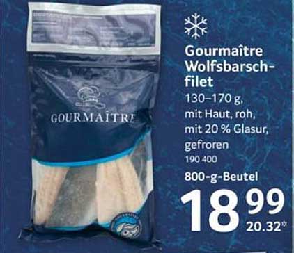 Gourmaître Wolfsbarschfilet 800-g-Beutel