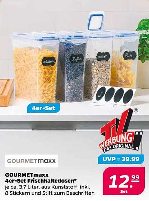GOURMETmaxx 4er-Set Frischhaltedosen