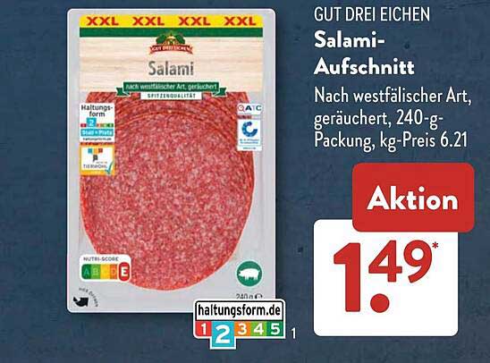 Gut Drei Eichen Salami-Aufschnitt, 240 g