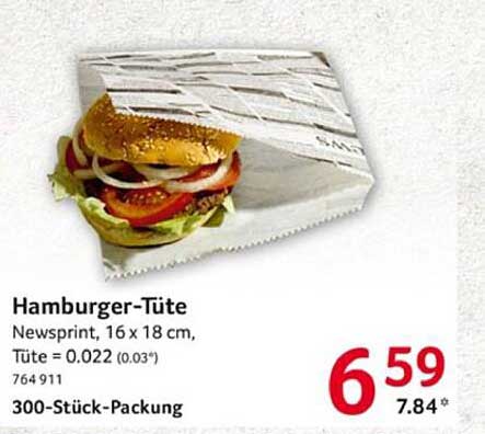 Hamburger-Tüte - 300-Stück-Packung