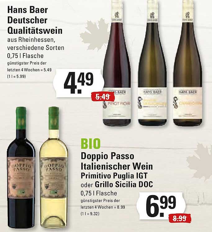 Hans Baer Deutscher Qualitätswein aus Rheinhessen, 0,75 l Flasche