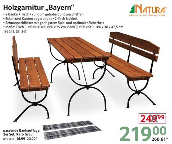 Holzgarnitur „Bayern“