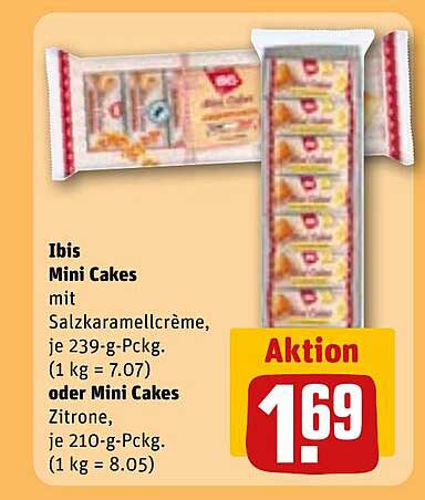 Ibis Mini Cakes mit Salzkaramellcreme und Zitrone