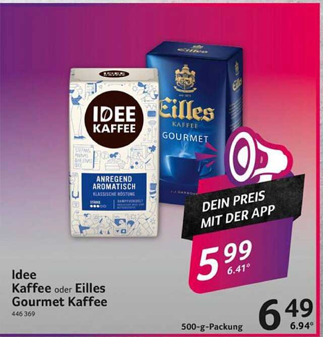 Idee Kaffee oder Eilles Gourmet Kaffee 500-g-Packung