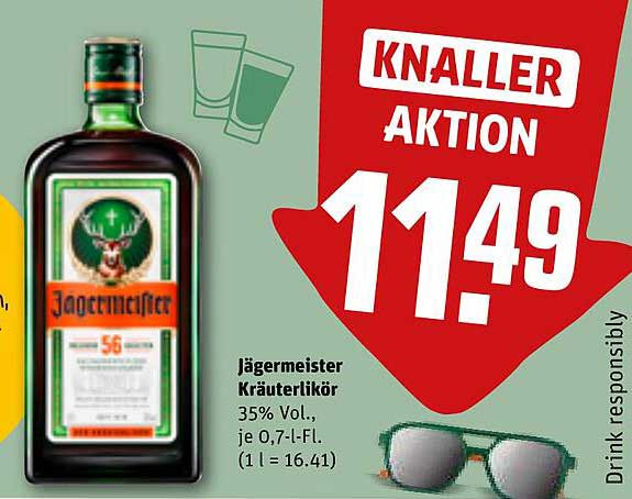 Jägermeister Kräuterlikör 0,7l für nur 11,49 €