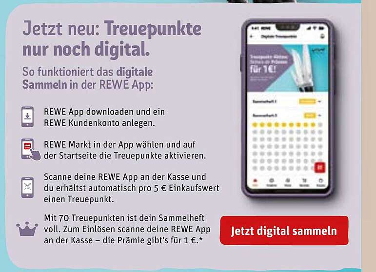 Jetzt neu: Treuepunkte nur noch digital.