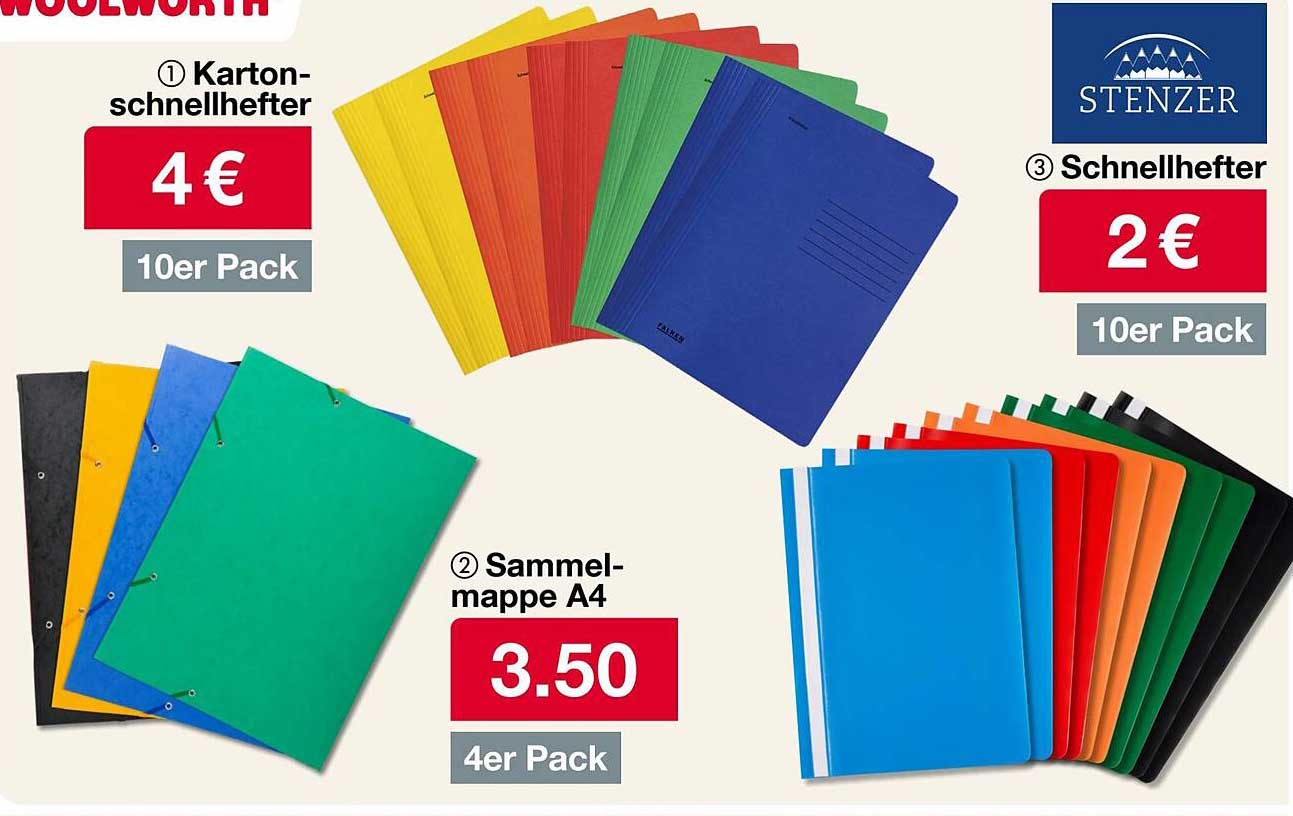Karton-Schnellhefter 10er Pack für 4 €