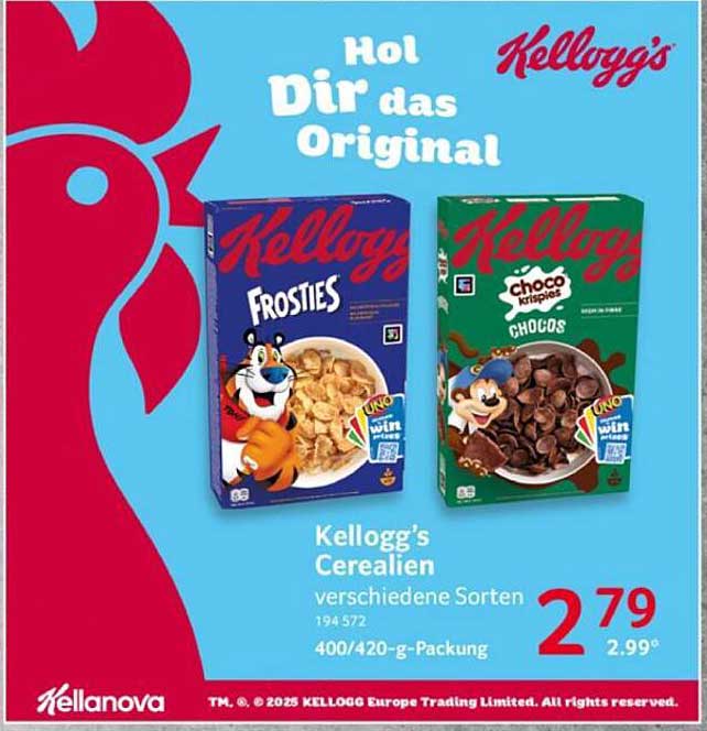 Kellogg's Cerealien verschiedene Sorten 400/420-g-Packung