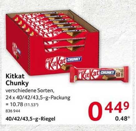 KitKat Chunky – verschiedene Sorten, 24 x 40/42/43,5-g-Packung
