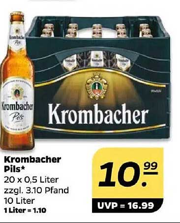Krombacher Pils - 20 x 0,5 Liter