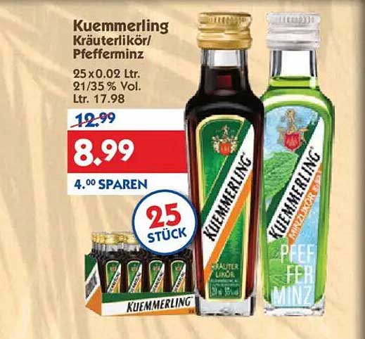 Kuemmerling Kräuterlikör/Pfefferminze