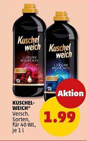 Kuschelweich - Verschiedene Sorten, für 40 WL, je 1 L