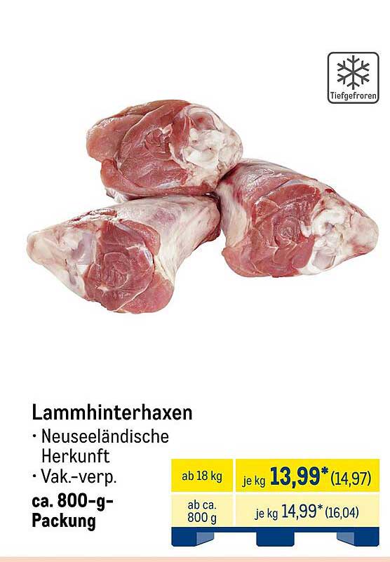 Lammhinterhaxen – Neuseeländische Herkunft, vakuumverpackt